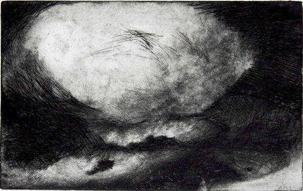 etching nuclear atomic Isolation monoprint intaglio copper printmaking