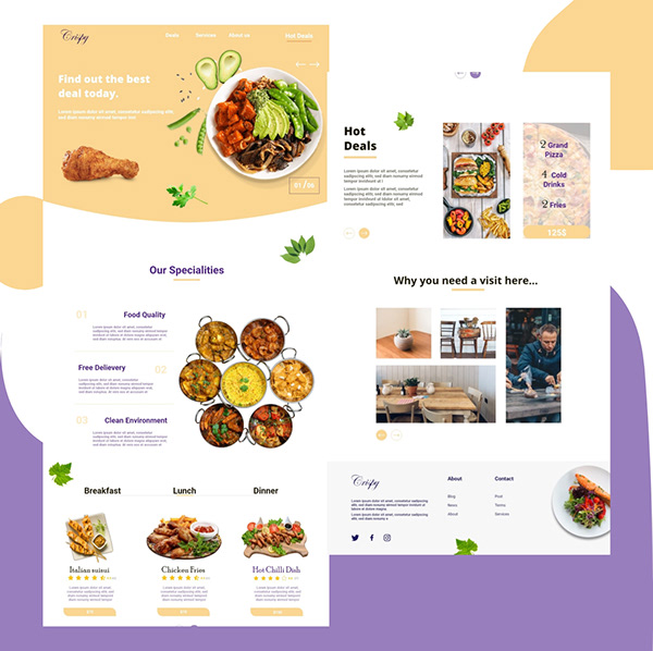 A Restaurant food Landing Page