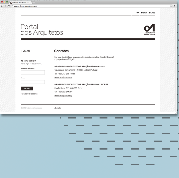 architects architecture association portuguese portal Website Design digital campaign