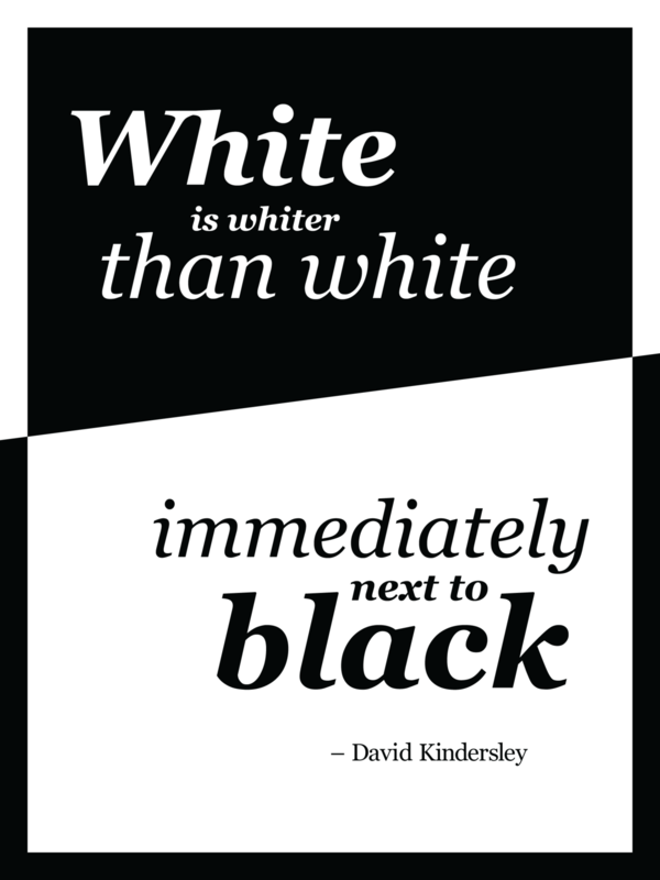typograhy poster black and white type david kindersley