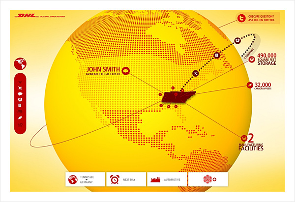 DHL  Map  globe pitch case studies information  facts