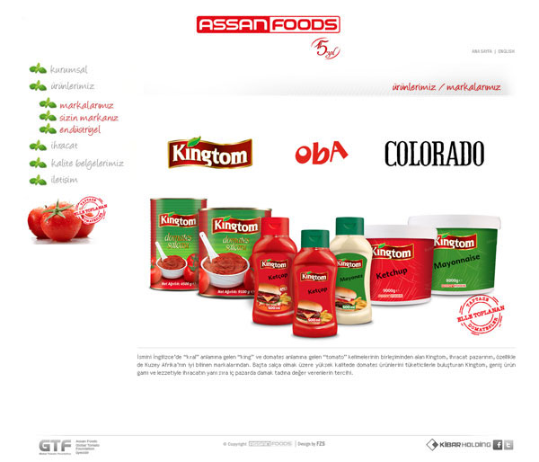 Web Website assanfoods assan design Tomato ketchup mayonnaise dinçer aslan corporate developer
