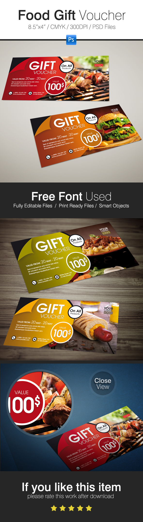 food gift voucher food card template Food Voucher fast food gift cards