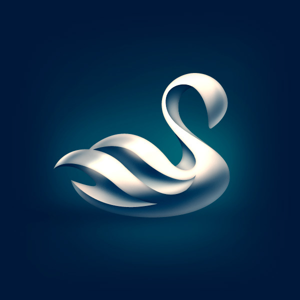 swan logo Icon mark