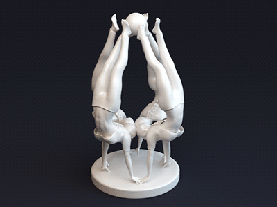webshocker sculpture art abstract 3D Render modeling 3ds max vray