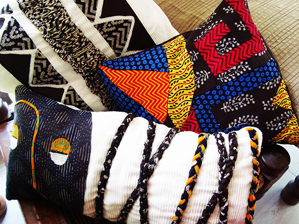african Braiding origami  fabric manipulation Tribal Home block print Bleach Pleats patch work