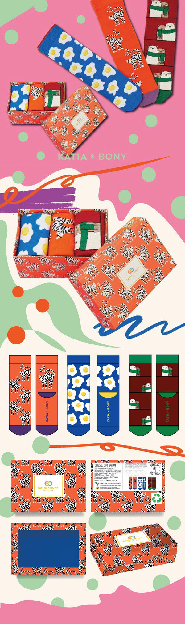 giftbox illustrasyon socks