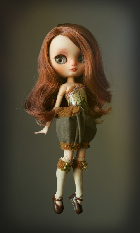 FOX girl doll art doll Unique repaint Custom woods