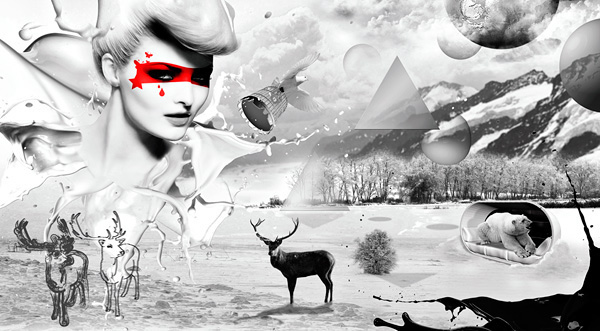 graphism "digital art" illustration white snow season photostock "graphic design" "live rasoloarison
