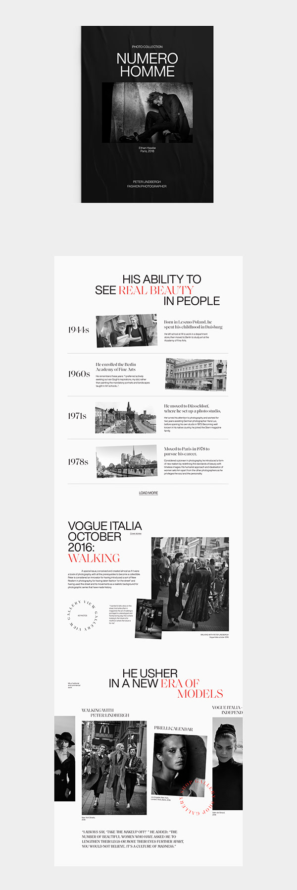 Peter Lindbergh Redesign concept