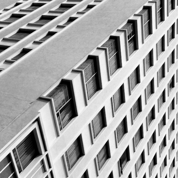 grid lines buildings structure fine art black and white