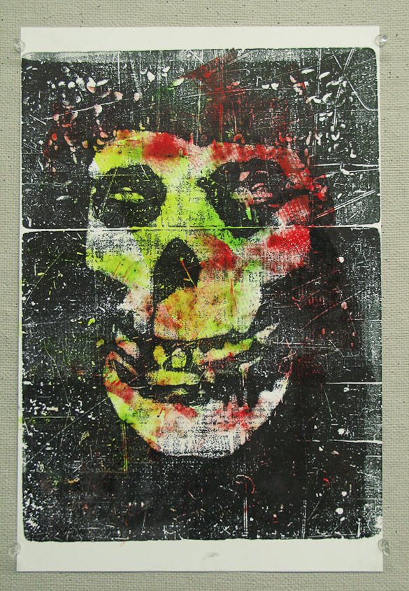misfits posters letterpress letter press ink rough weathered Hamilton wood wood type Racing grunge Cheese skulls
