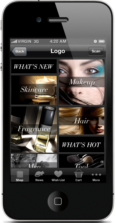 app iphone Shopping beauty mobile application