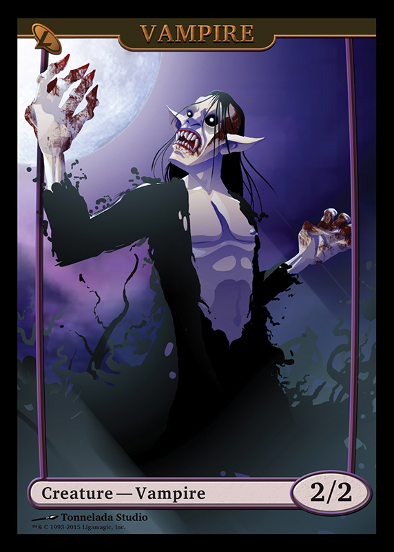 diego machuca Ilustração ligamagic tokens vampire goblin soldier elemental raulex cartas Magic  