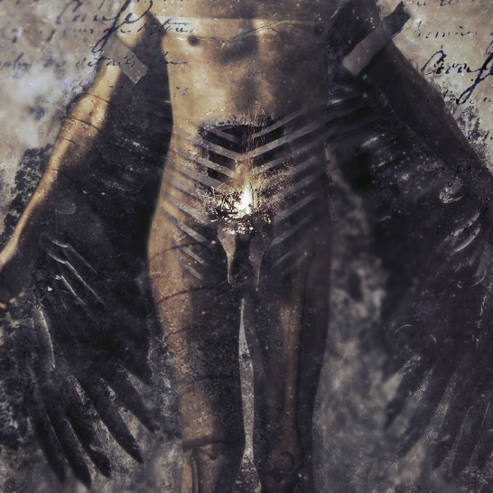 macabre horror body corpse angel wings creepy dark walking Evel haunted hell texture photomanipulation digital