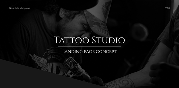 Tattoo studio - Landing page | Web design concept