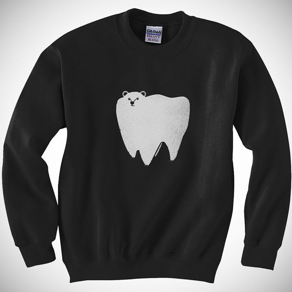 bear molar tooth design Apparel Design Clothing animal cute dentist screen print coyote alert