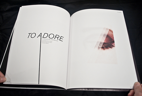 adore magazine publication Packaging art makeup editorial meigan kondrasky kile brekke print page layout Layout