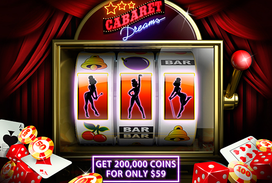 cabaret casino games of chance girl slot machine Carnival pink red chips dice Playing Cards