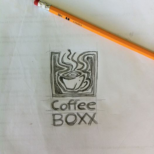 logo Stationery Coffee shop box concept colorful coffee boxx