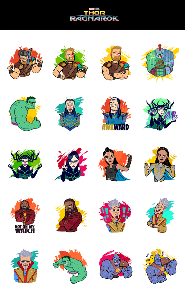 Thor: Ragnarok Facebook Stickers