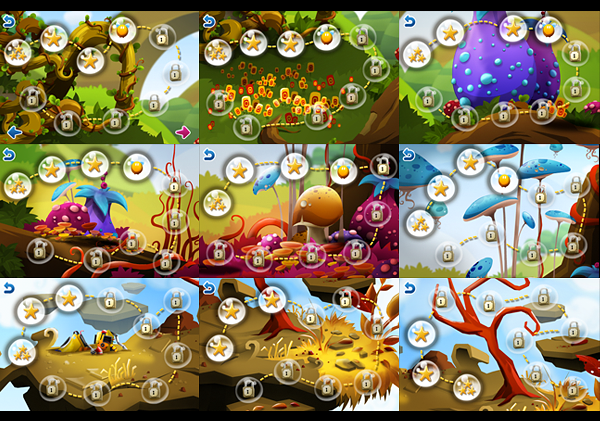 moonsters game ars thanea ars iphone application puzzle arcade tofu creature Character GUI Fun addictive