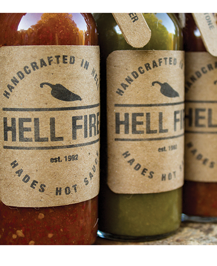 hot sauce pepper burlap handmade type bold Food  texture stamp Packaging