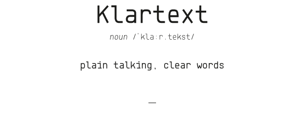 Klartext Mono typo monospace phonetic Florian Klauer