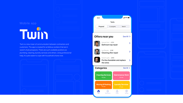 Twin | Mobile app to search for a new job