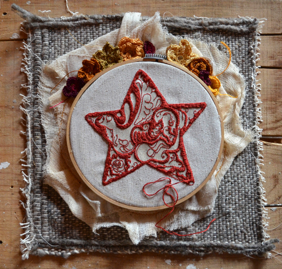 Embroidery crochet  diademuertos  Gimena Romero
