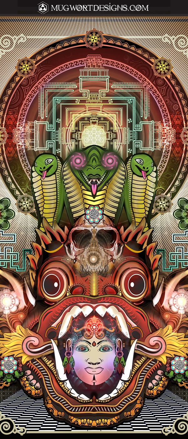 visionary  psychedelic  spiritual  bali  Indonesian  Eastern  barong