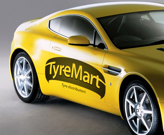 yellow tyre Logotype typo