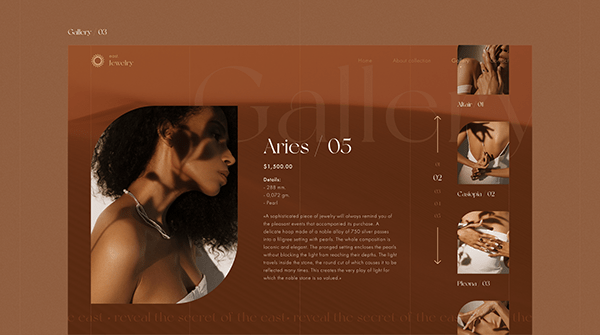 PRESENTATION SITE CONCEPT "east.Jewerly"