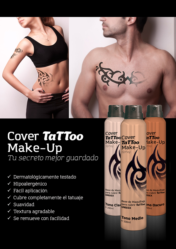 Make Up tattoo skin poster spray spray can Display