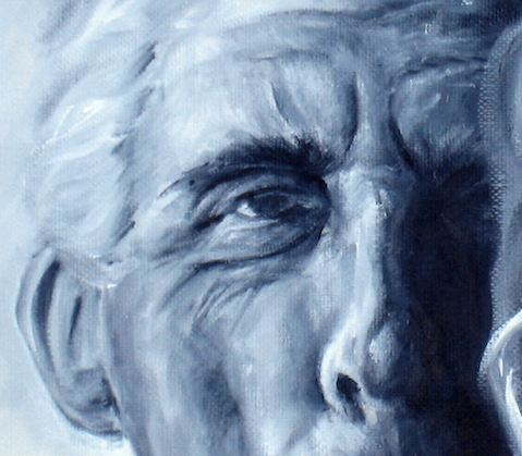 portrait old man smoking Wrinkles