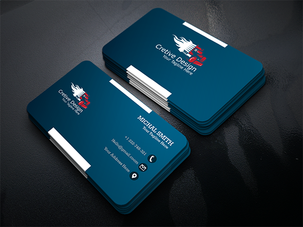 black blue business card clean colorful colour Colourful  corporate creative