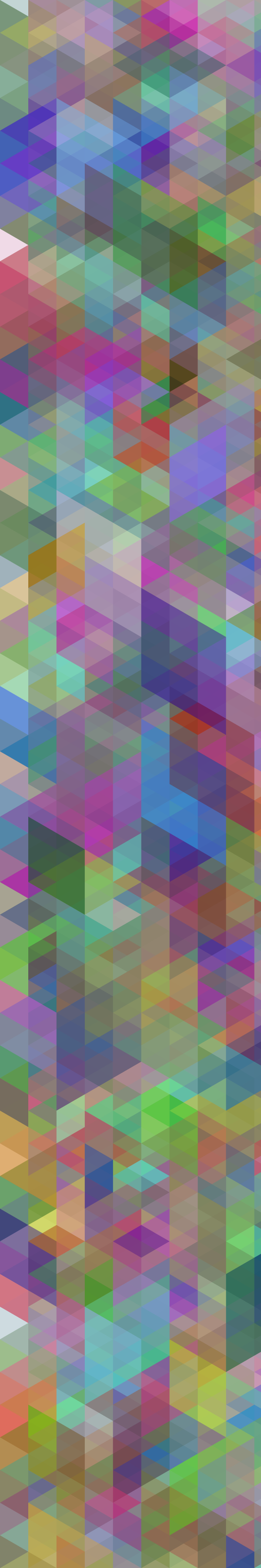 geometric axonometric cube colors random