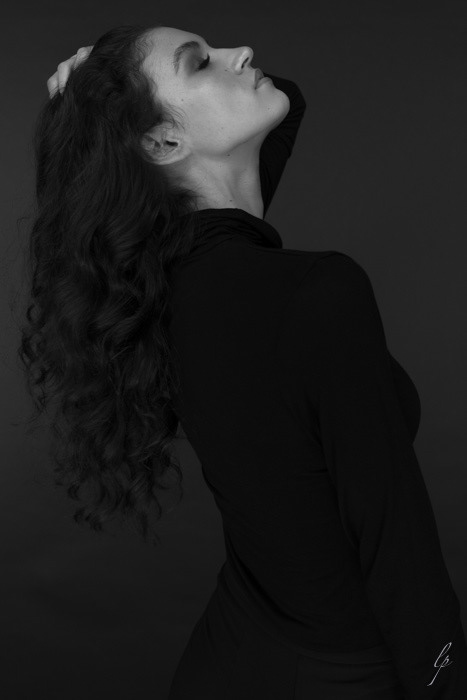 black and white Lori Patrick modern beauty monochrome portrait Adobe Portfolio