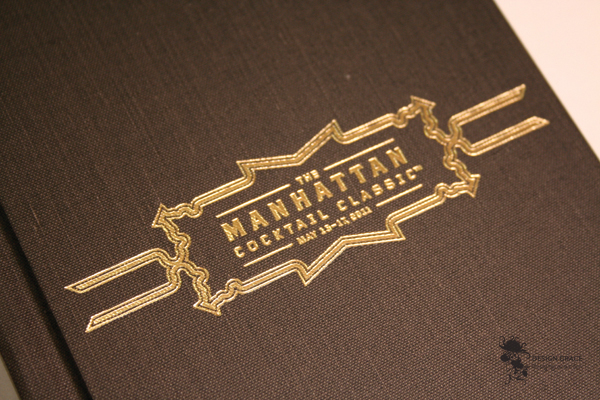 book almanac foil stamp cocktails