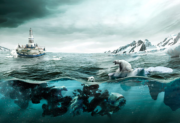 Greenpeace De Pasquale  polar  retouching