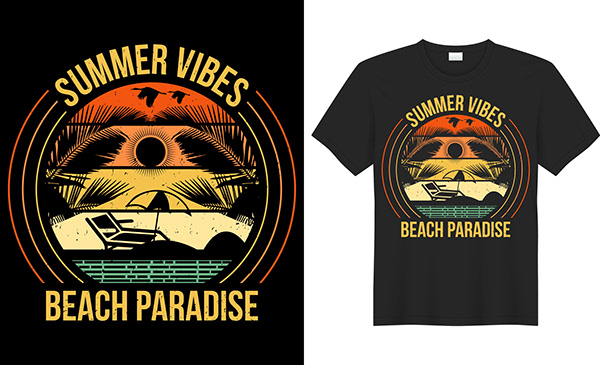 Summer t shirt design.