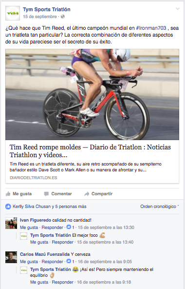 social media Triathlon RRSS facebook instagram community management