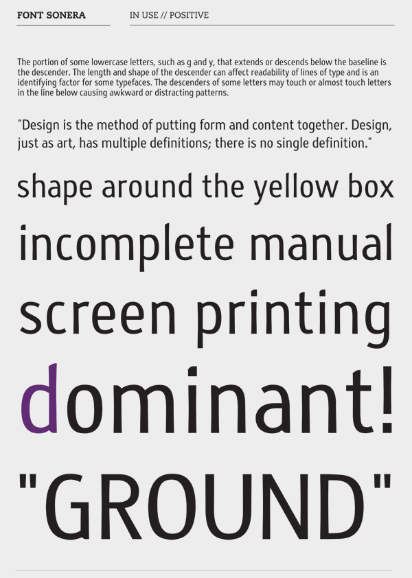 Typeface  TeliaSonera font  designskolen