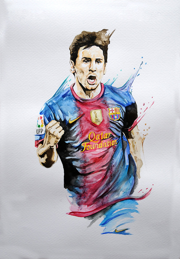 Messi Watercolor