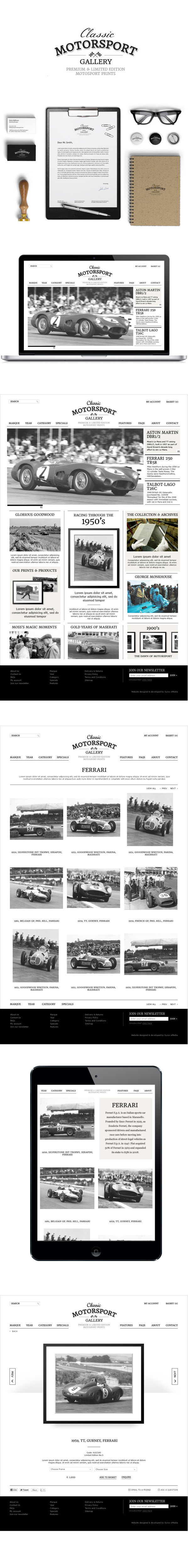 Classic Motor sport car car austin martin farrari luxury black and white Website Interface gallery print photo