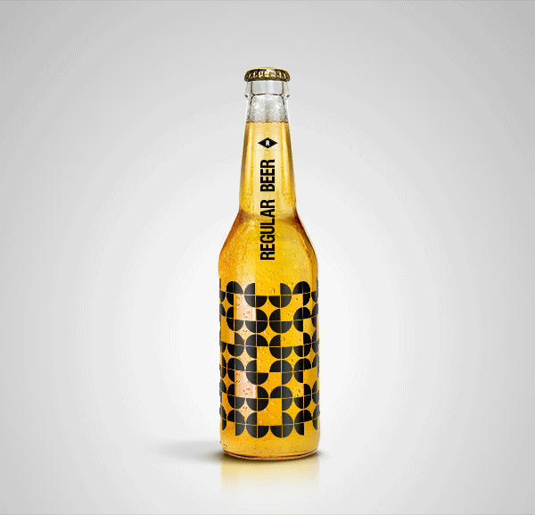 beer Label logo geometric black graphic print motion bottle ID package visual identification identity alcohol beer design