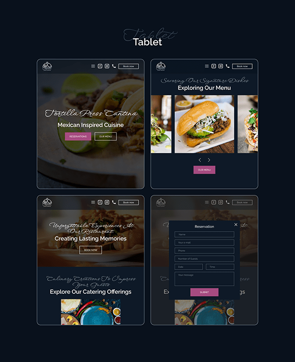 Restaurant Website Redesign