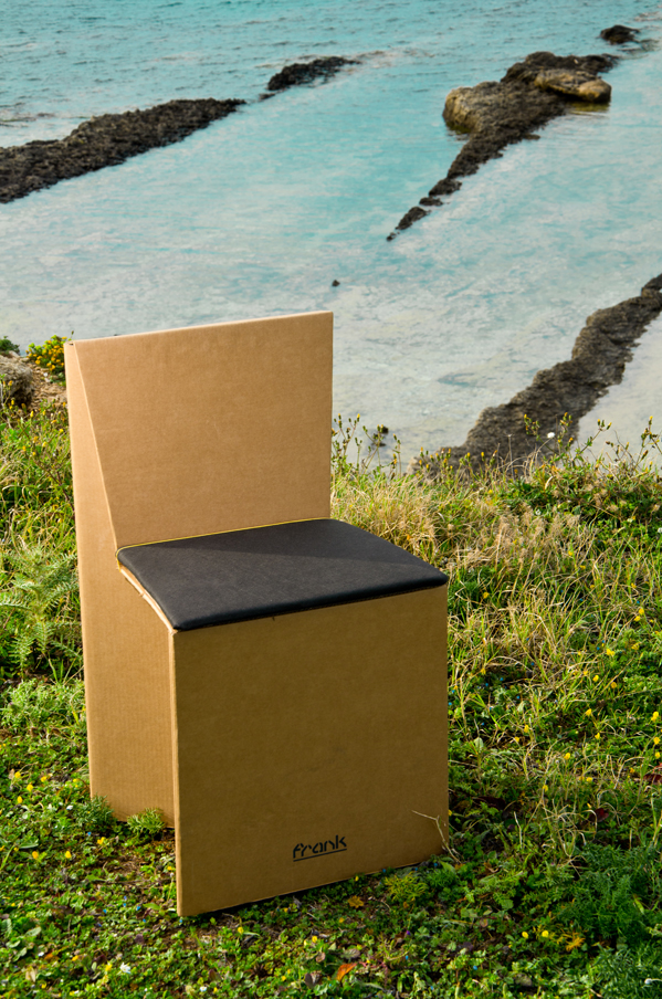 design chair paperboard paper frankchair d/storto paolozaami recycle zaami cardboard folding frank innovation