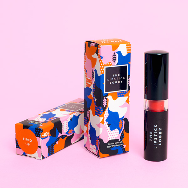 Lipstick Lobby "Fired Up" Packaging