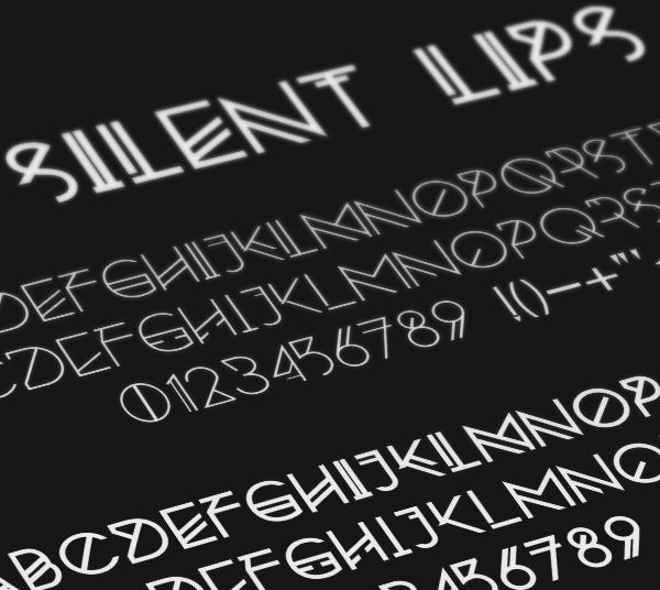 Silent Lips Free font experimental hypnotic dream